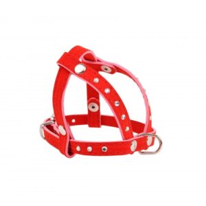 SZELKI WELUR CYRKONIA 25cm czerwone